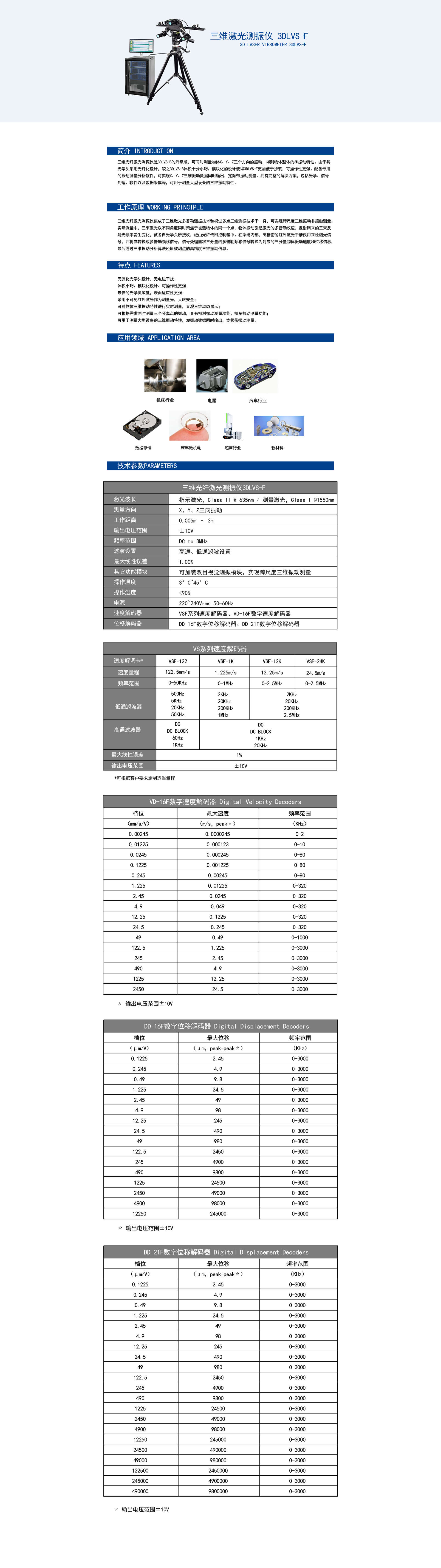 三維激光測振儀3DLVS-B